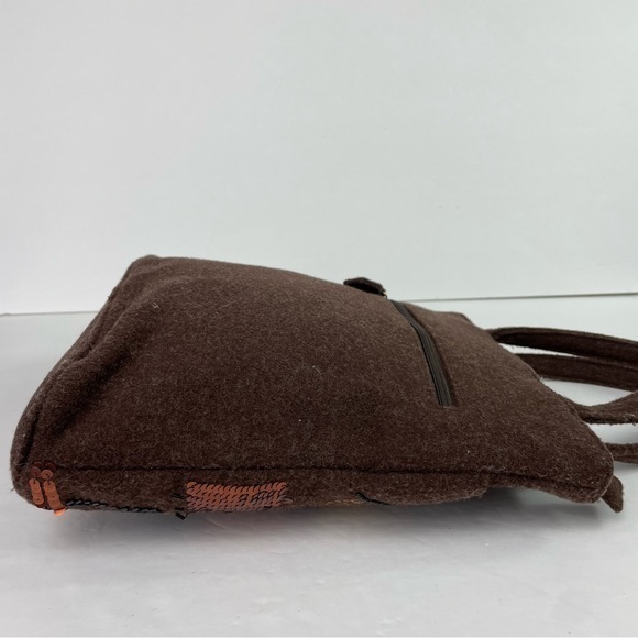 Brown‎ Sequins Felt Mini Tote - Picture 8 of 16